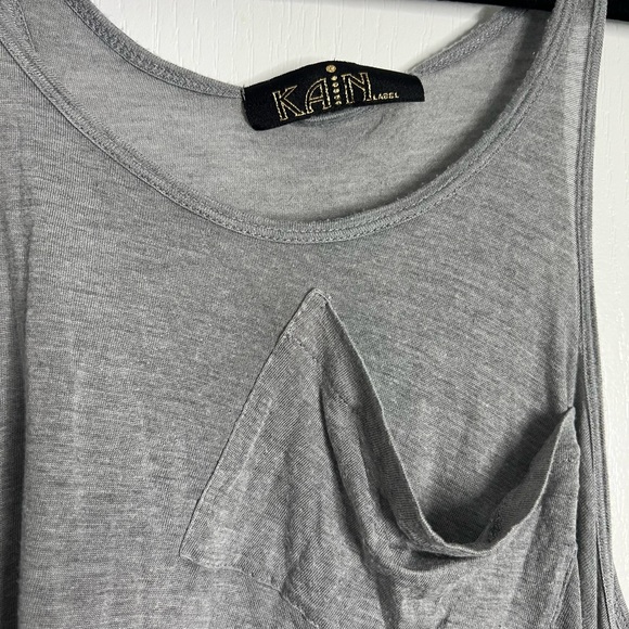 KAIN LABEL Pocket Tee with draped pocket and long sides. - Picture 2 of 11